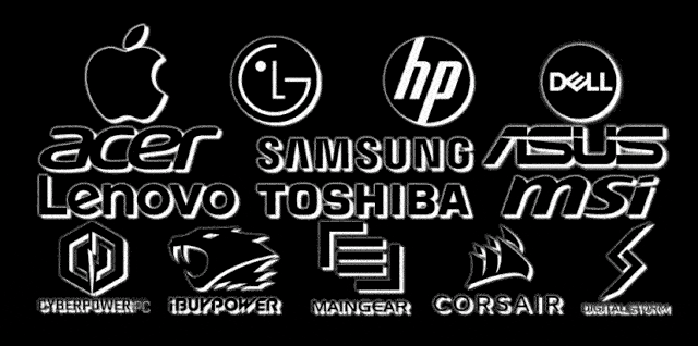 Acer, Apple, Asus, Corsair, CyberPowerPC, Dell, Digital Storm, HP, iBuypower, Lenovo, LG, Maingear, MSI, Toshiba, Samsung